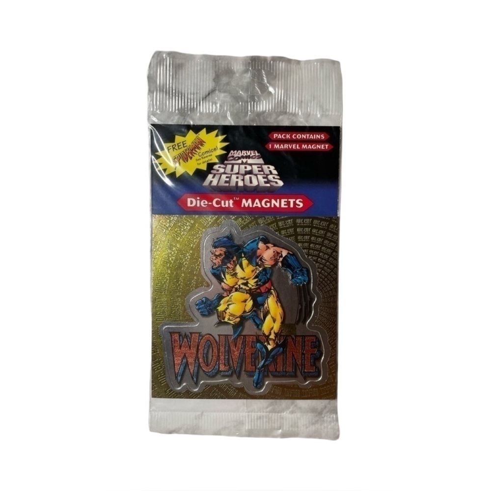 Vintage 1996 Marvel Comics Wolverine Die-Cut Magnet – Sealed